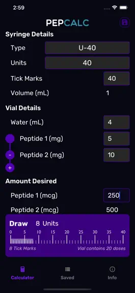 Game screenshot PepCalc - Peptide Calculator hack