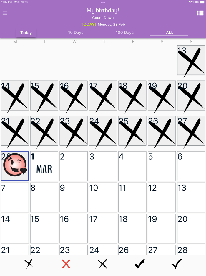 Event countdown app - Crosser