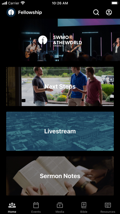 Fellowship. Bible. Church. Screenshot