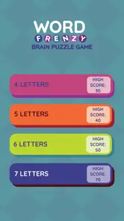 word frenzy brain puzzle game iphone screenshot 2