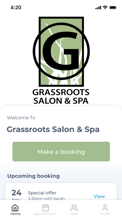 Grassroots Salon & Spa Screenshot