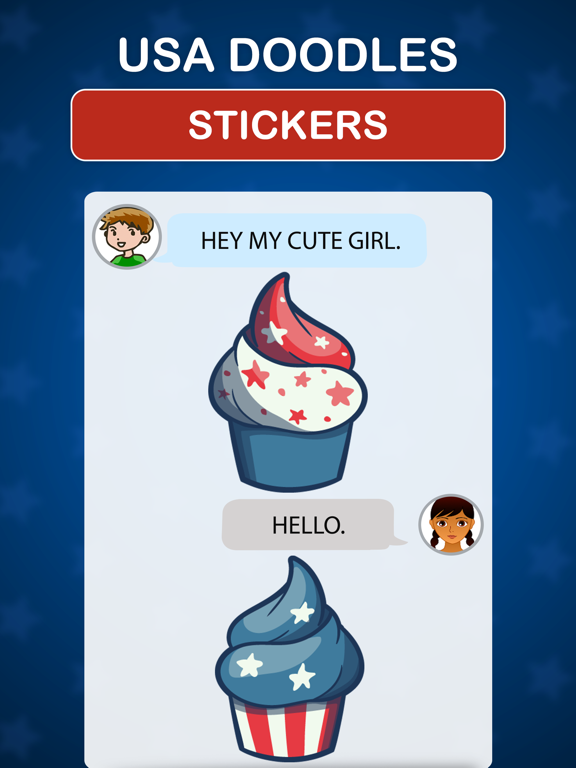 Screenshot #5 pour USA Doodles Stickers!!