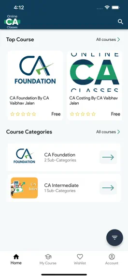 Game screenshot Online CA Classes Test Series apk