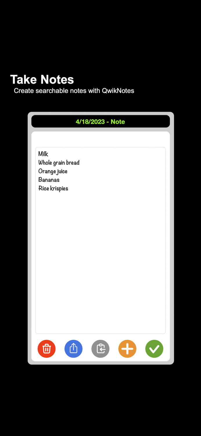 QwikNotes for iPhone