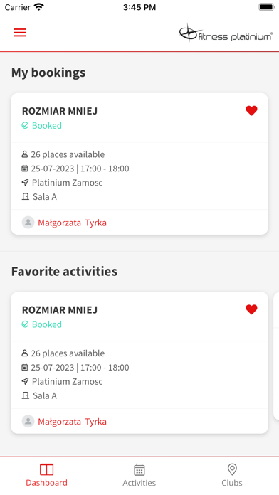 Fitness Platinium Zamość Screenshot
