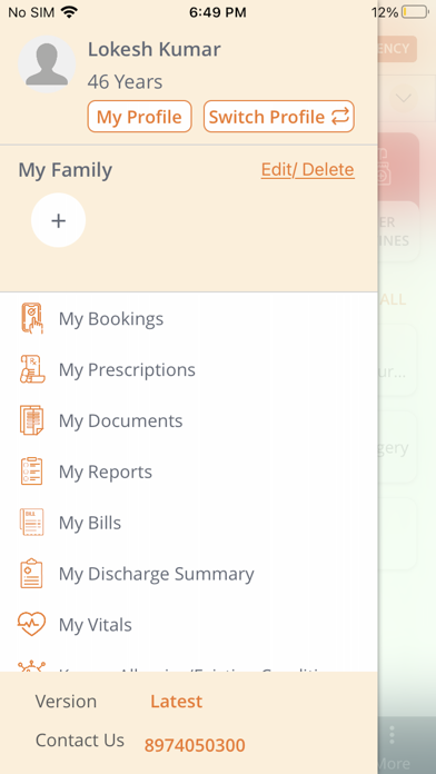 SPS MyHealth Screenshot