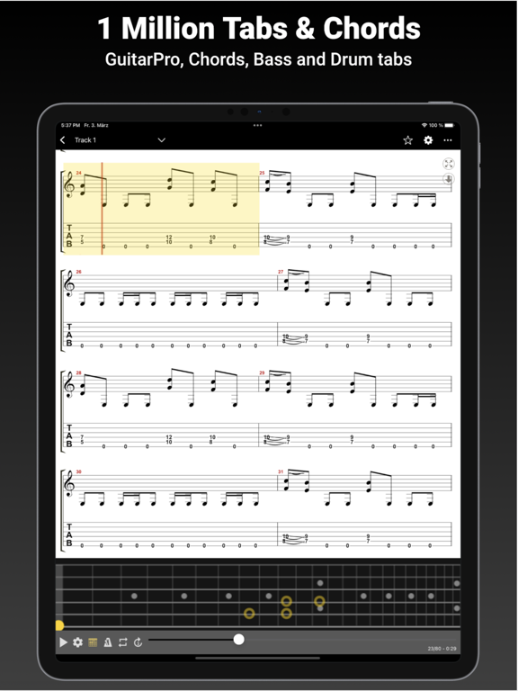 Screenshot #4 pour GuitarTab - Tabs & chords Pro