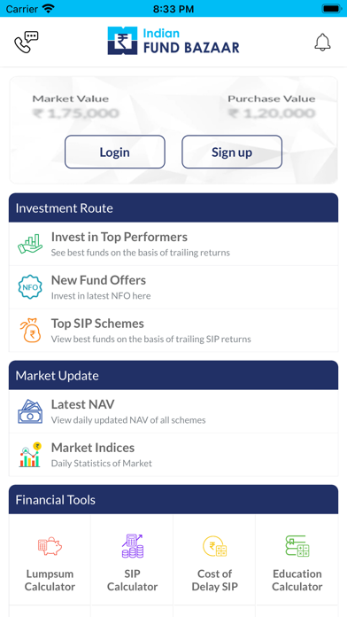 Indian Fund Bazaar Screenshot