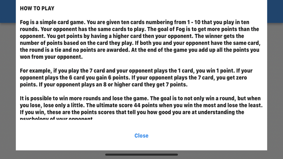 #5. Fog: Card Game (iOS) 由: Charles Wu