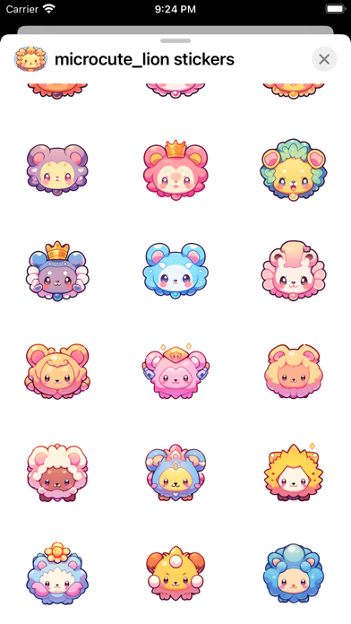 Screenshot #2 pour microcute_ Lion Stickers