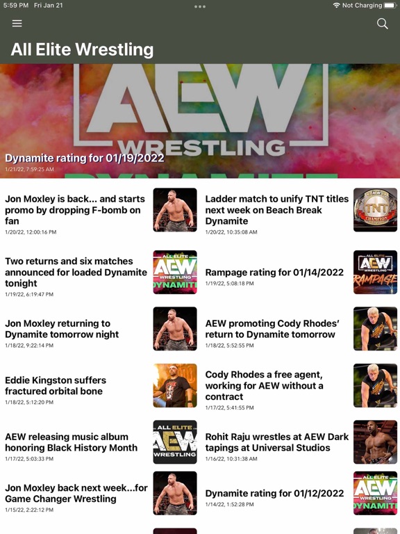 Wrestling-Online.com iPad screenshot 2 - Sports app