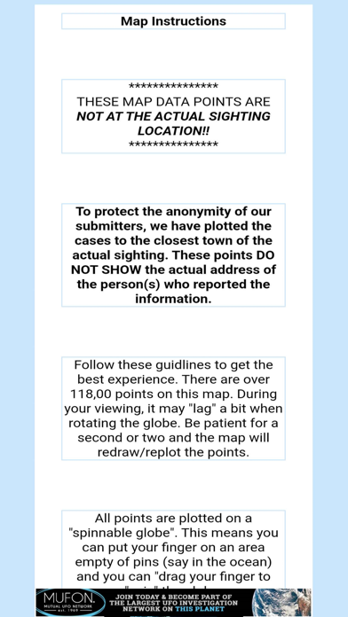 Screenshot #2 pour MUFON UFO Sightings Map