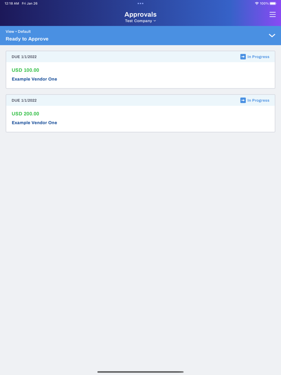 24SevenOffice AI Approval iPad screenshot 1 - Productivity app