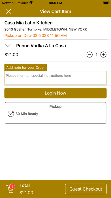 Casa Mia Latin Kitchen Screenshot