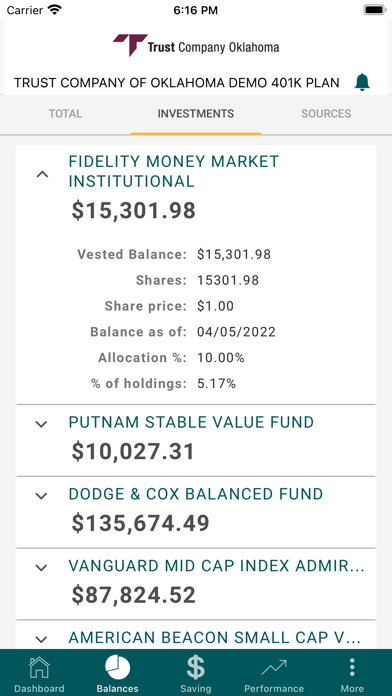 TCO Retirement Screenshot