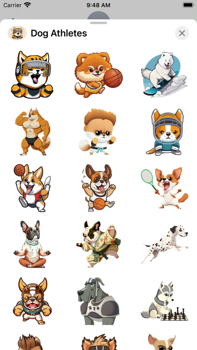 Screenshot #1 pour Dog Athletes Stickers