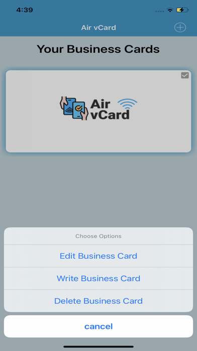 Air vCard Screenshot