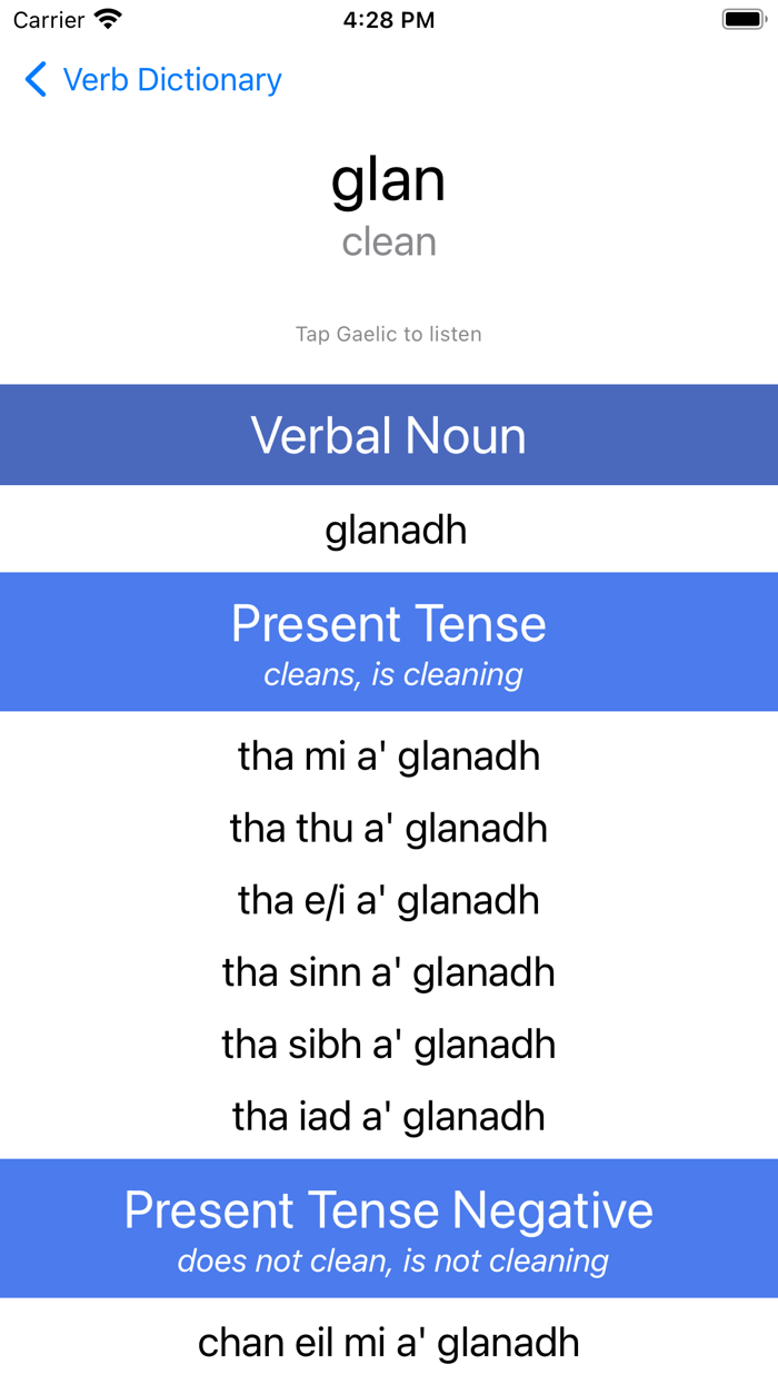 Scottish Gaelic Verb Blitz