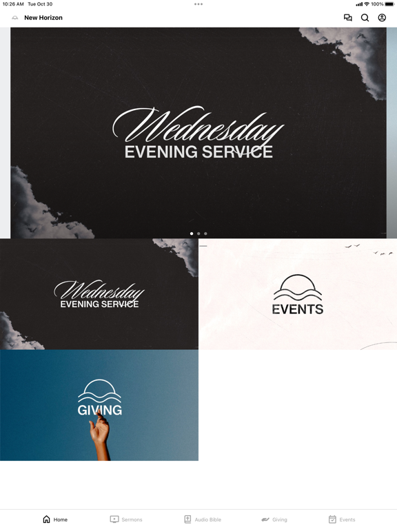 New Horizon Fellowship iPad screenshot 1 - Education app