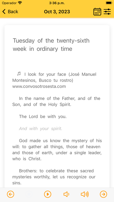 The Bible and daily mass Screenshot