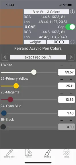 Game screenshot Real Paint mixing tools LITE apk