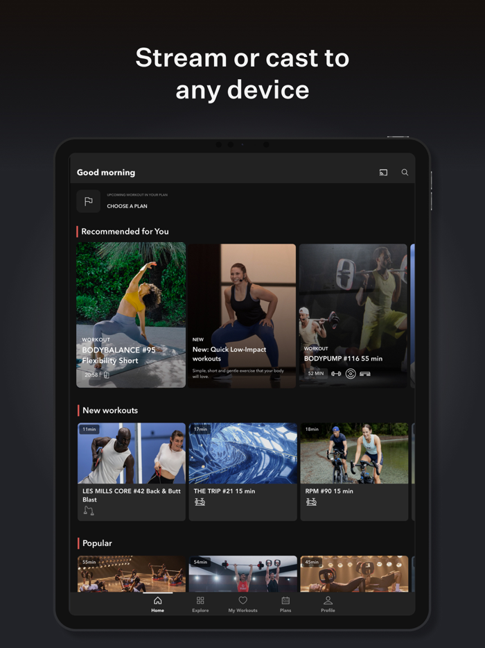 LES MILLS home workout app