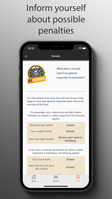 HU Reminder :: MOT reminder Screenshot