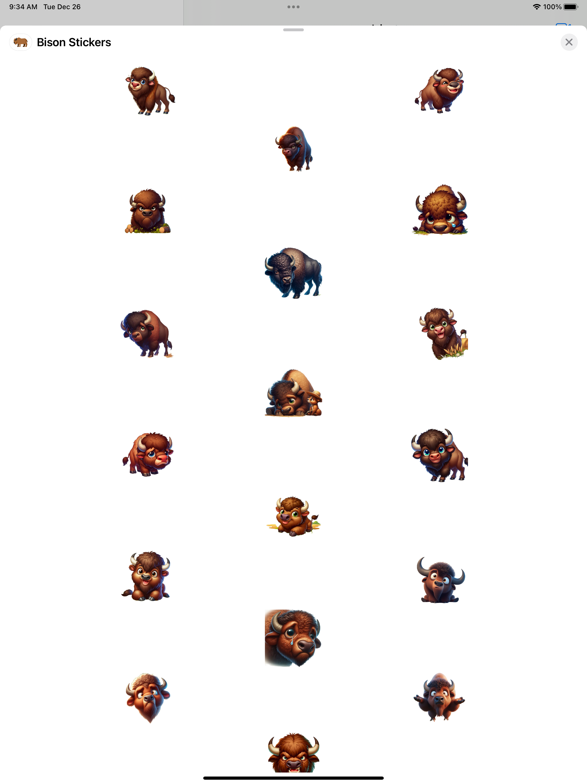 Bison Stickers
