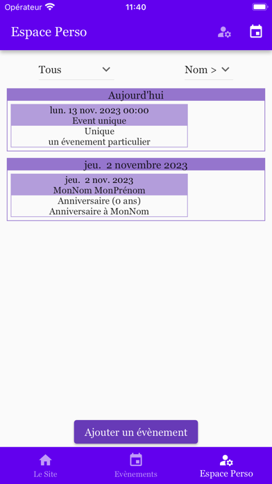Agenda Notification Screenshot