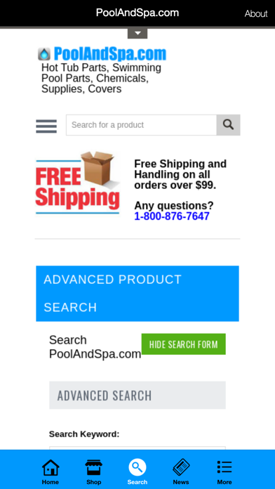 PoolAndSpa.com Screenshot