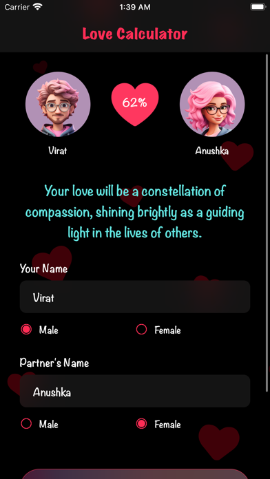 Love Calculator - LoveBirds Screenshot