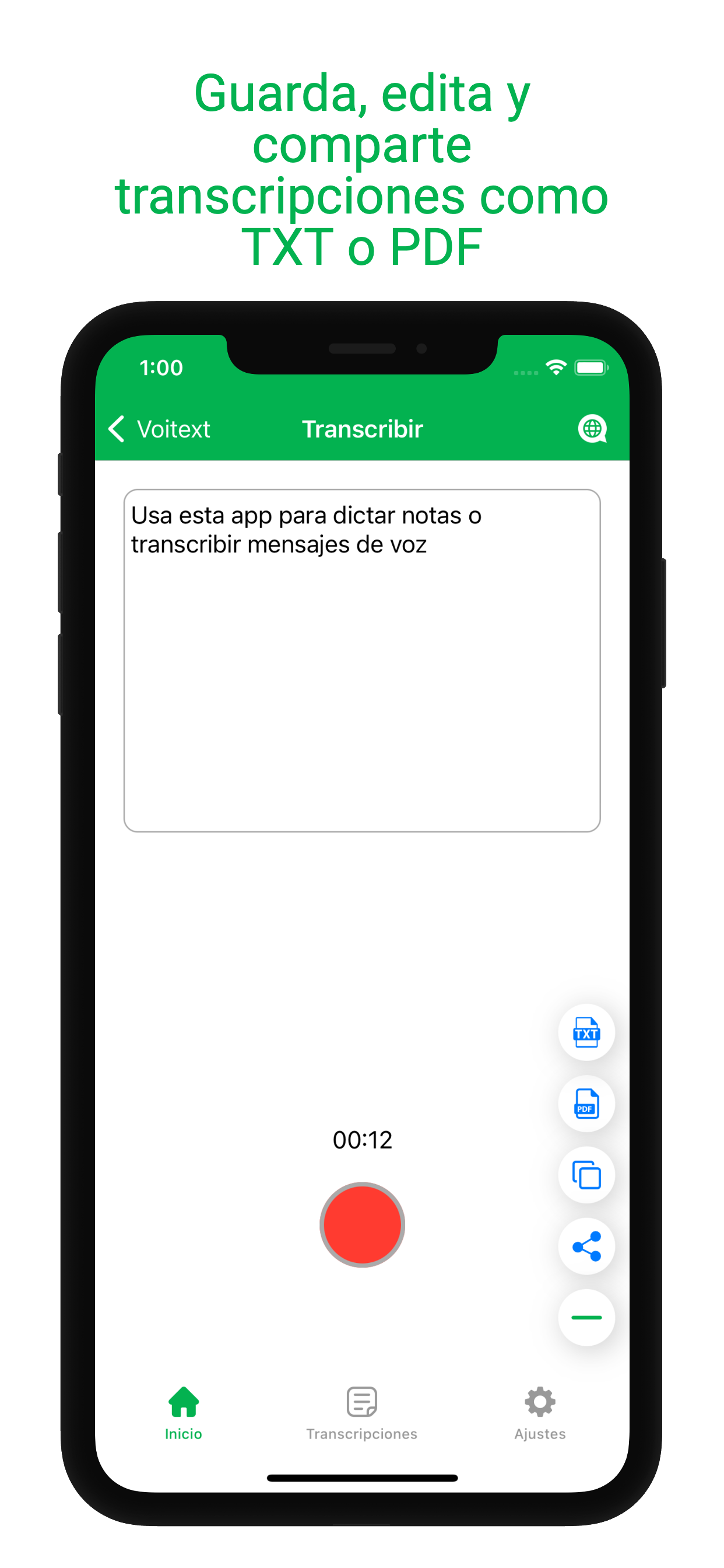 Voitext -Convertir voz a texto