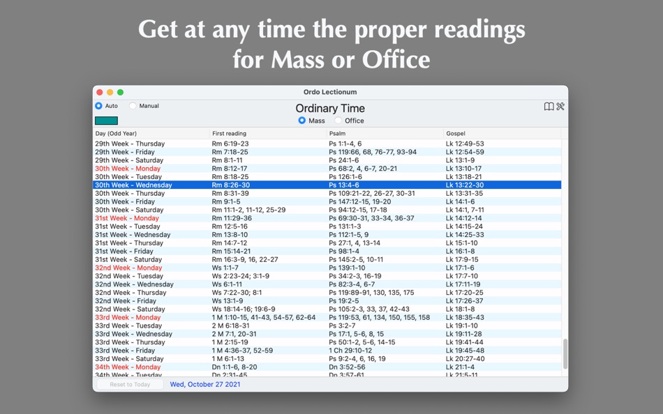 #1. Ordo Lectionum (macOS) 由: AsramSoftware
