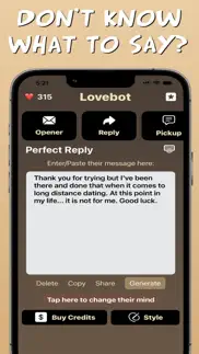ai text response lovebot aura iphone screenshot 4