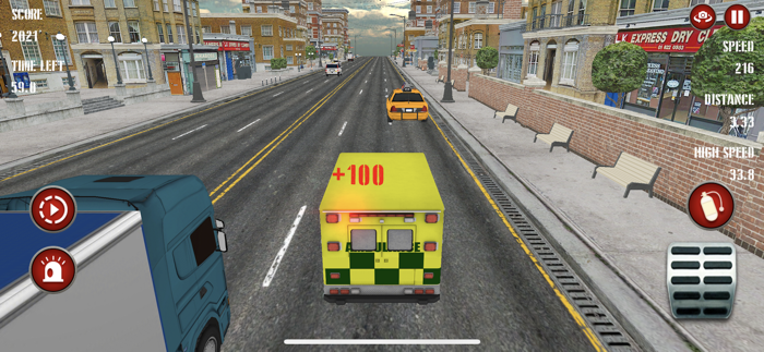 Ambulance Endless Race in City