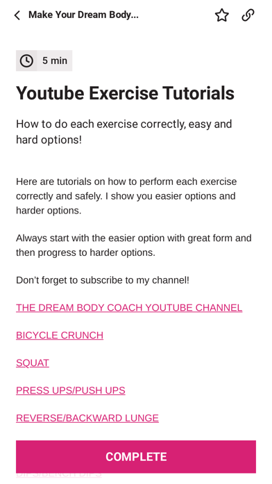 The Dream Body Coach Screenshot