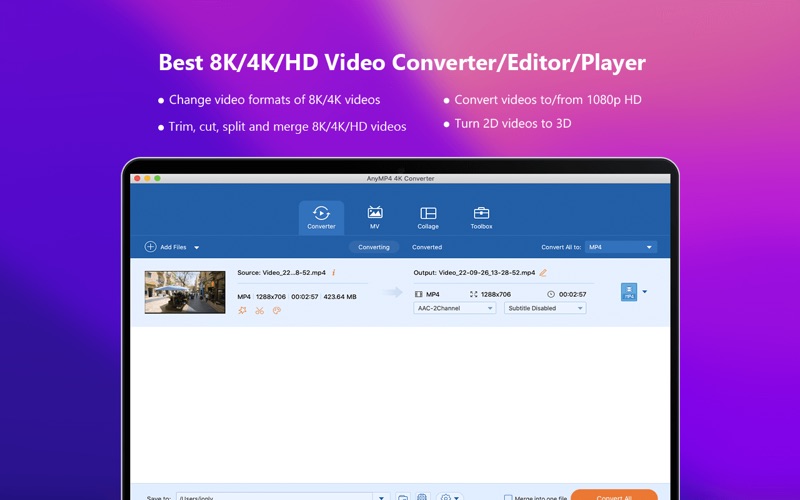 Screenshot #1 for AnyMP4 4K Converter