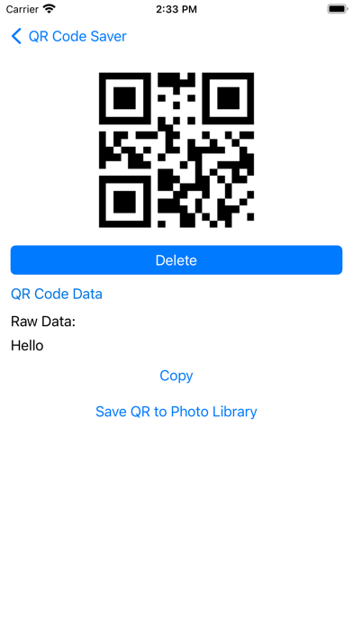 QR Code Saver Screenshot