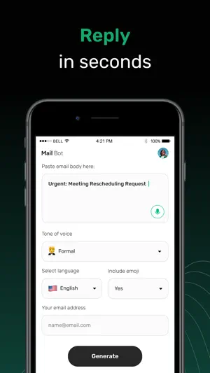e-mail client screenshot 3