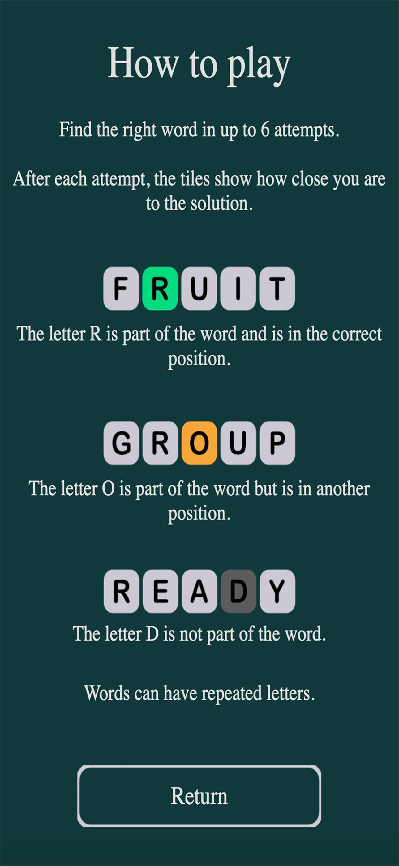 Word Contest Game