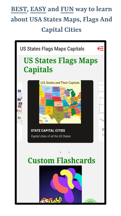 US States Flags Capitals Screenshot