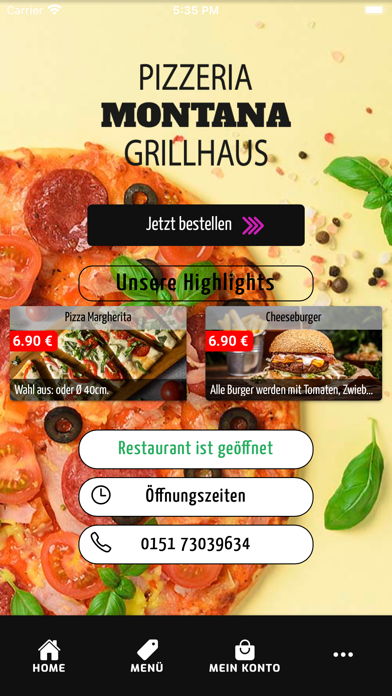 Pizzeria Montana Grillhaus Screenshot