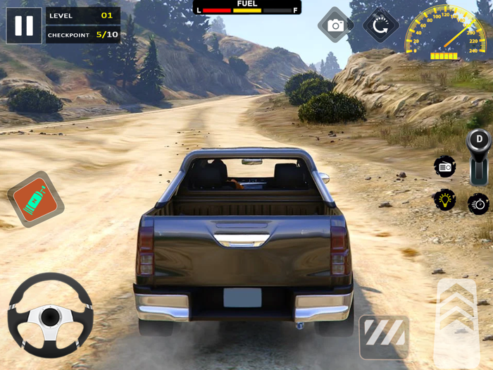 Offroad Jeep car driving race