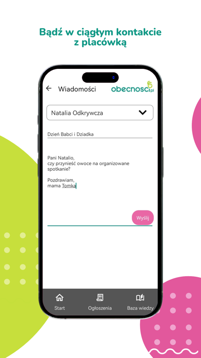Obecnosci Rodzice/Opiekunowie Screenshot