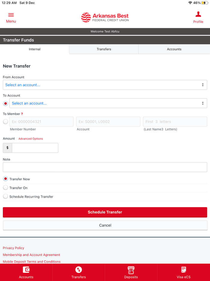 Arkansas Best FCU Mobile App