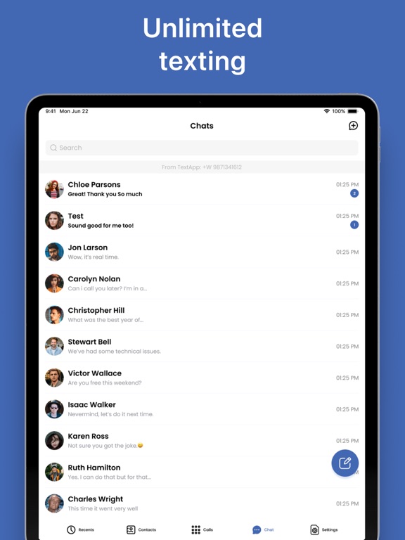 Screenshot #6 pour Text App: Calling+Texting Now