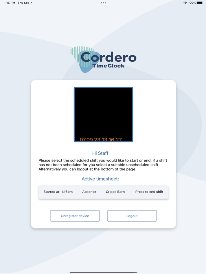 #3. Cordero-Timeclock (iOS) 由: Charlie Stalker
