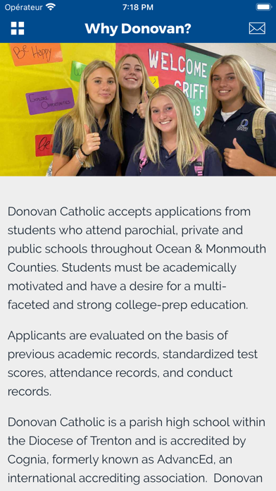 Donovan Catholic High School Screenshot