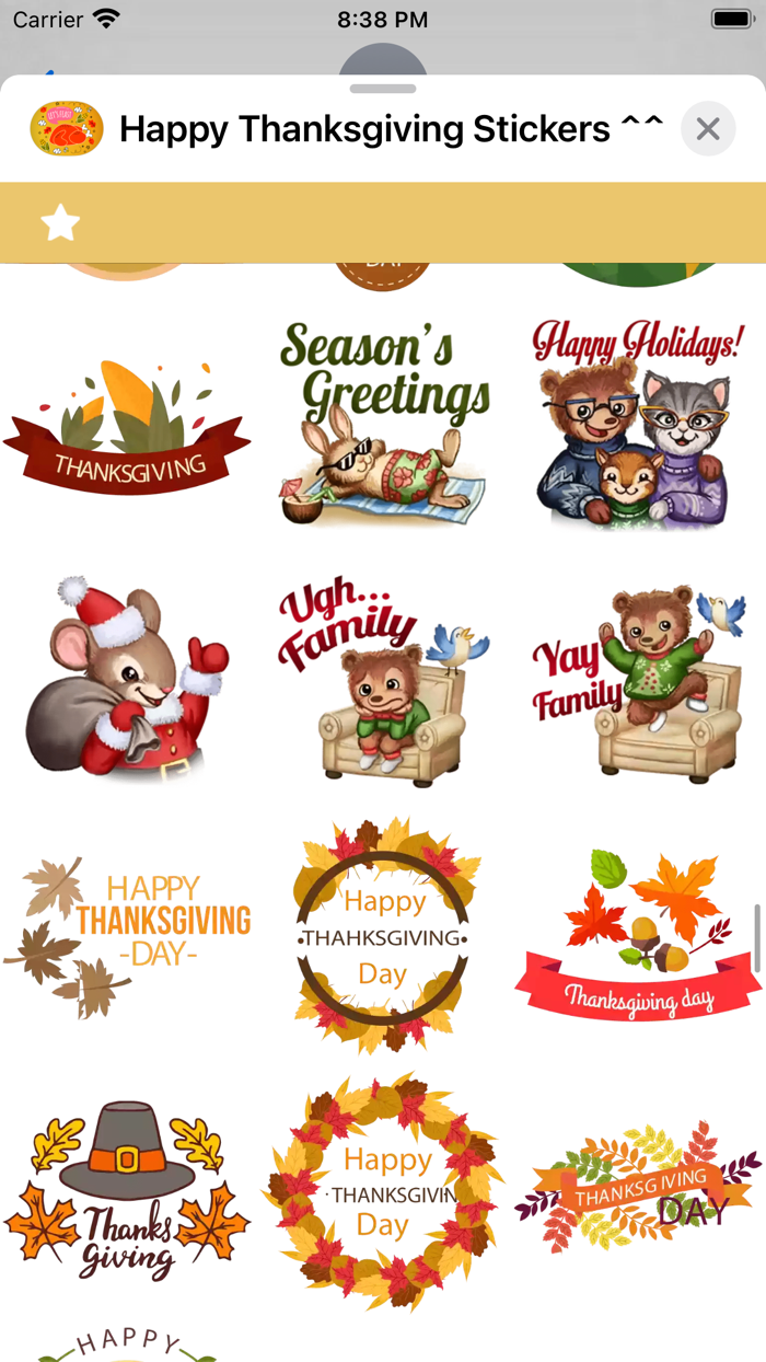 Happy Thanksgiving Stickers
