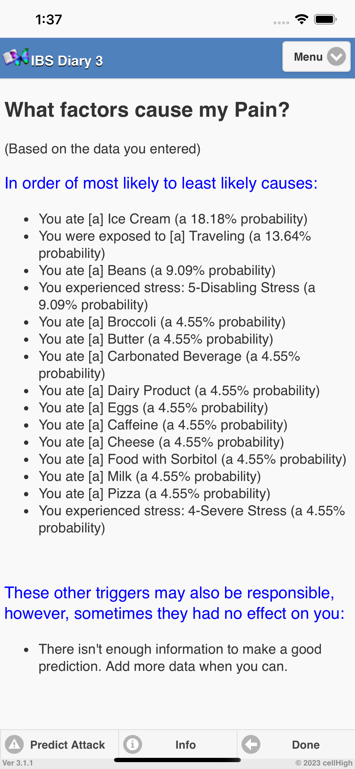 IBS Diary 3